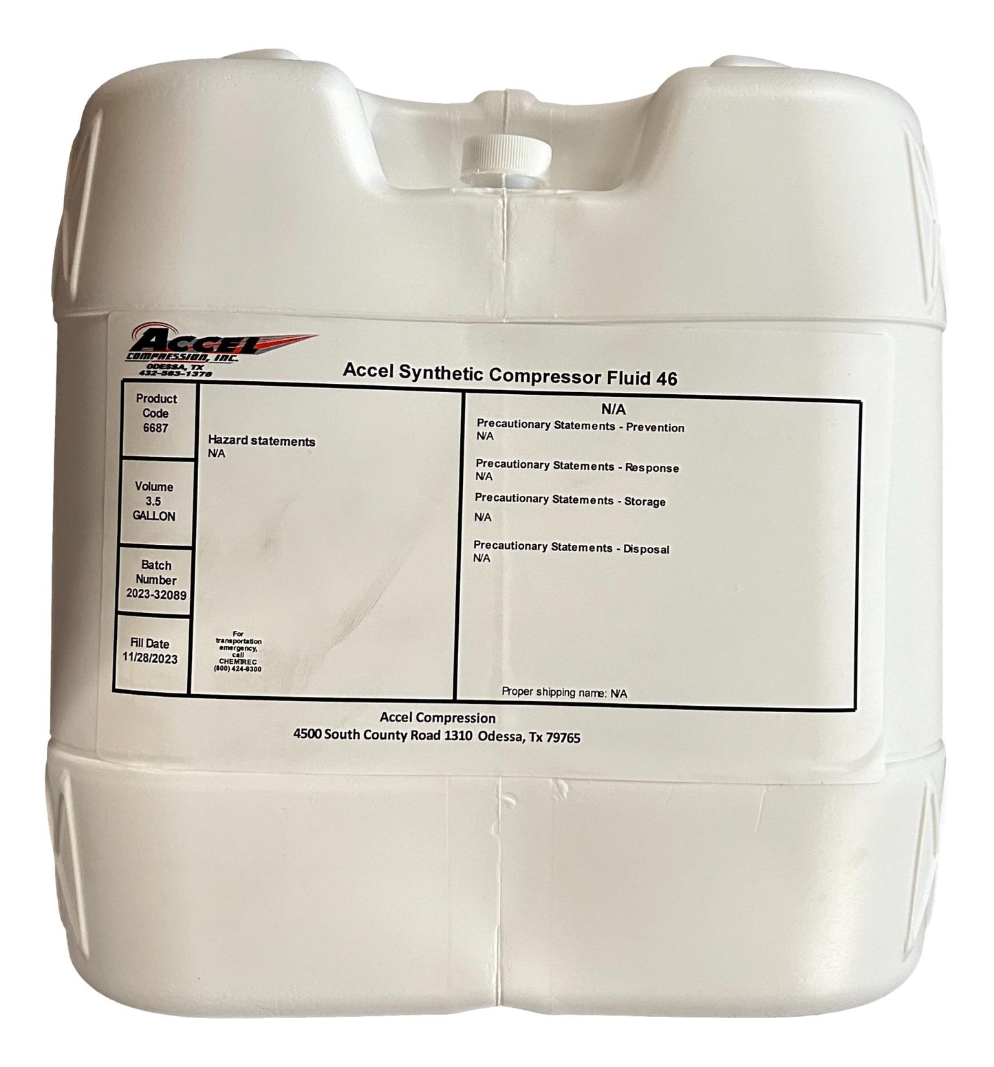 Rotary Screw Synthetic Compressor Fluid 46
